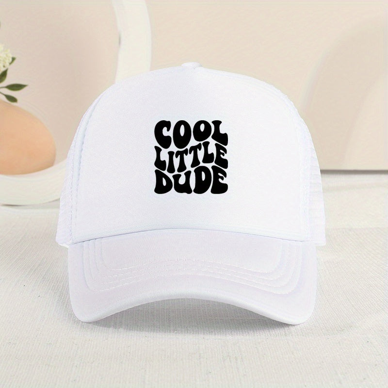 Cool Little Dude" Mesh Cap – Trendy Summer Hat for Kids