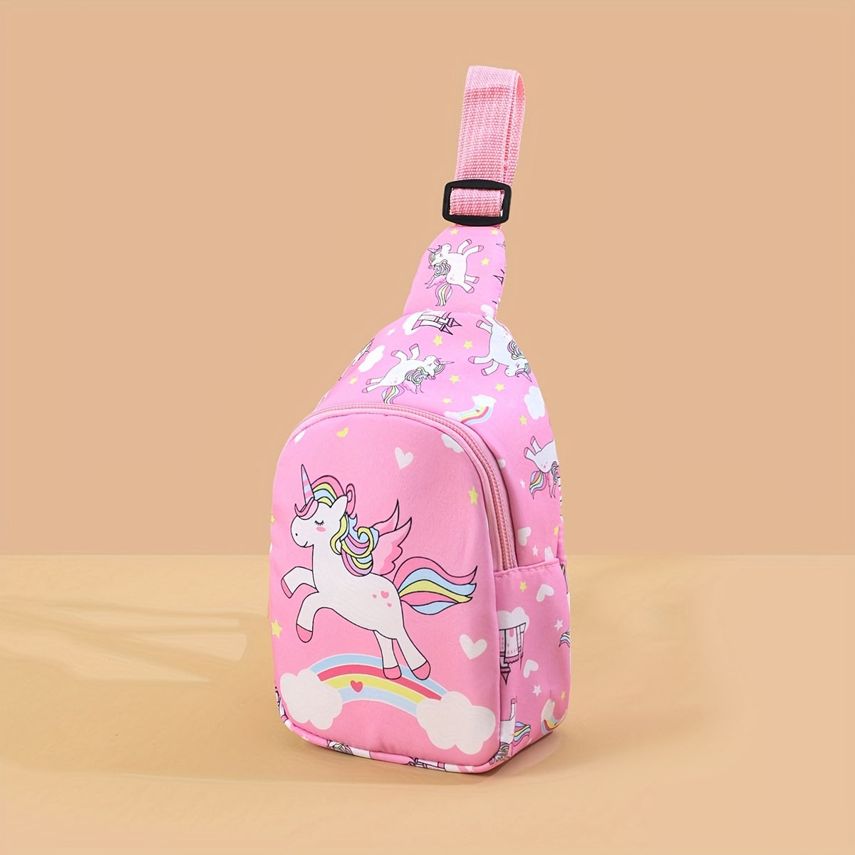 2pcs Unicorn & Hearts Cap + Chest Bag Set – Cute & Play-Ready for Girls