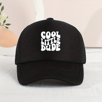 Cool Little Dude" Mesh Cap – Trendy Summer Hat for Kids