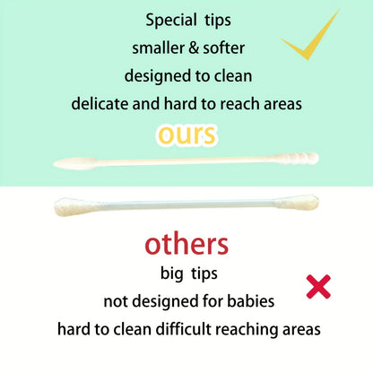 CHERRY PARK Swabs (200pcs) – Gentle, Safe Cleaning for Kids Ages 3–6