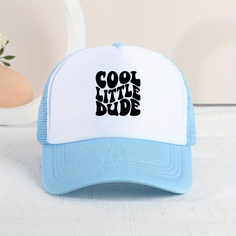 Cool Little Dude" Mesh Cap – Trendy Summer Hat for Kids