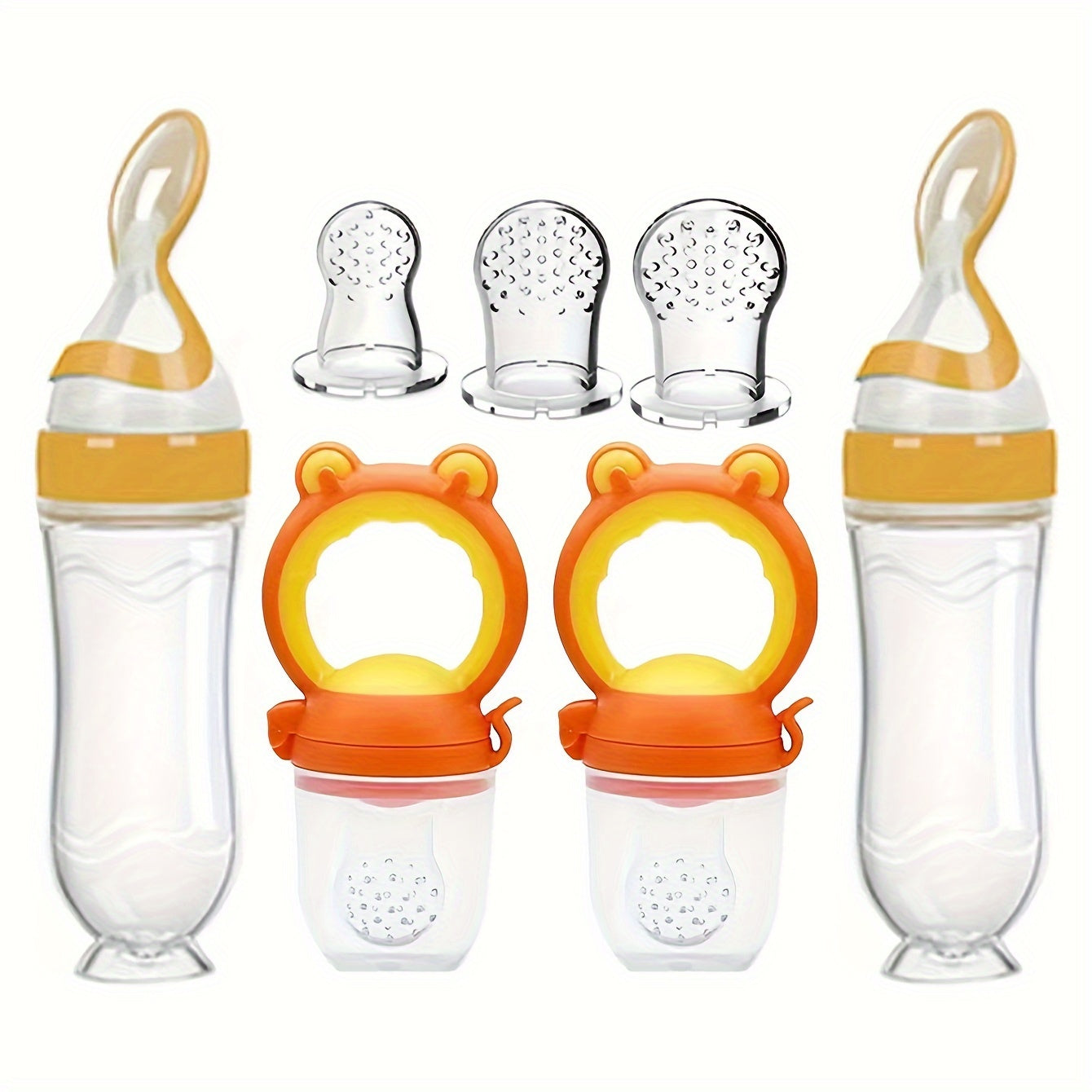 🍼 7pcs Baby Feeding Kit – Bottles, Spoons, Pacifiers & Nipple