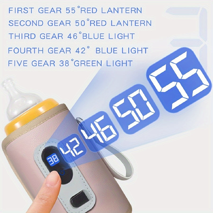 USB Bottle Warmer & Sterilizer with Digital Display and 5-Speed Temperature Control