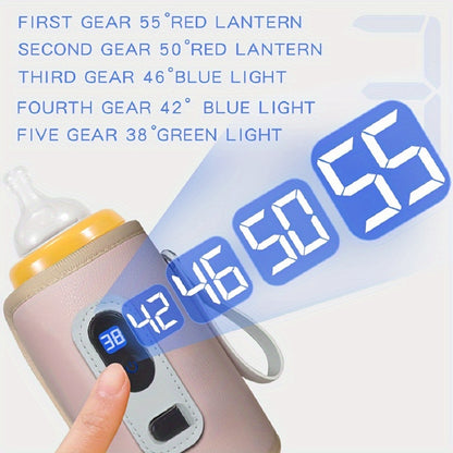 USB Bottle Warmer & Sterilizer with Digital Display and 5-Speed Temperature Control